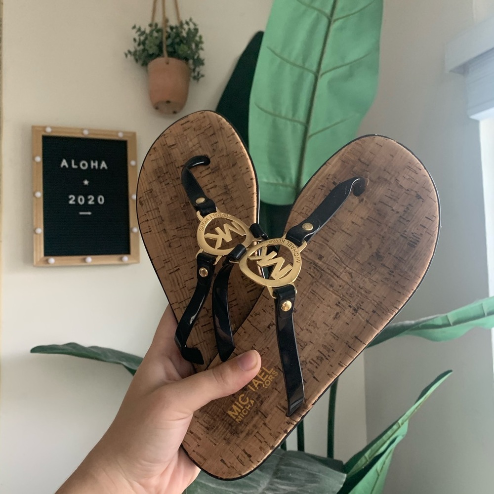 Michael Kors Sandals with Gold Detail